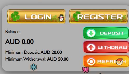 Make quick deposits and withdrawals at Aus55 casino